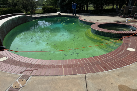 Seasonal pool services before
